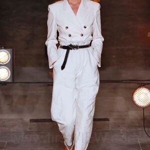Isabel Marant 2018 SS Runway White Cotton Pants Sz 36 Gorgeous on!!